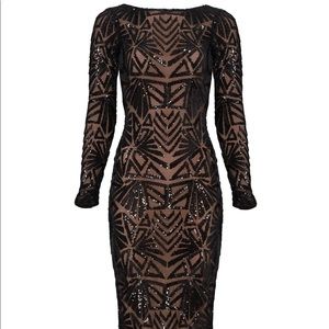 Dress The Population Black Emery Sequin Dress